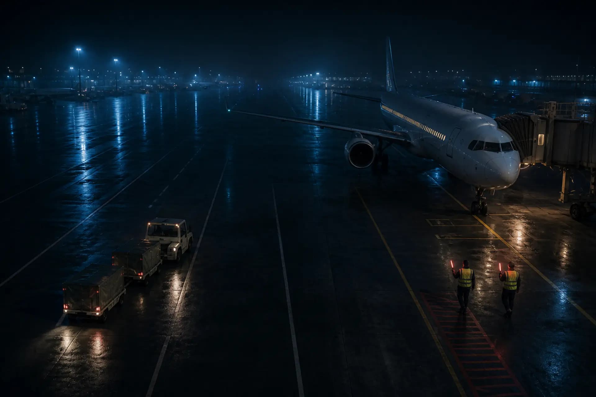 Airports scene with live Camnitive detection overlays