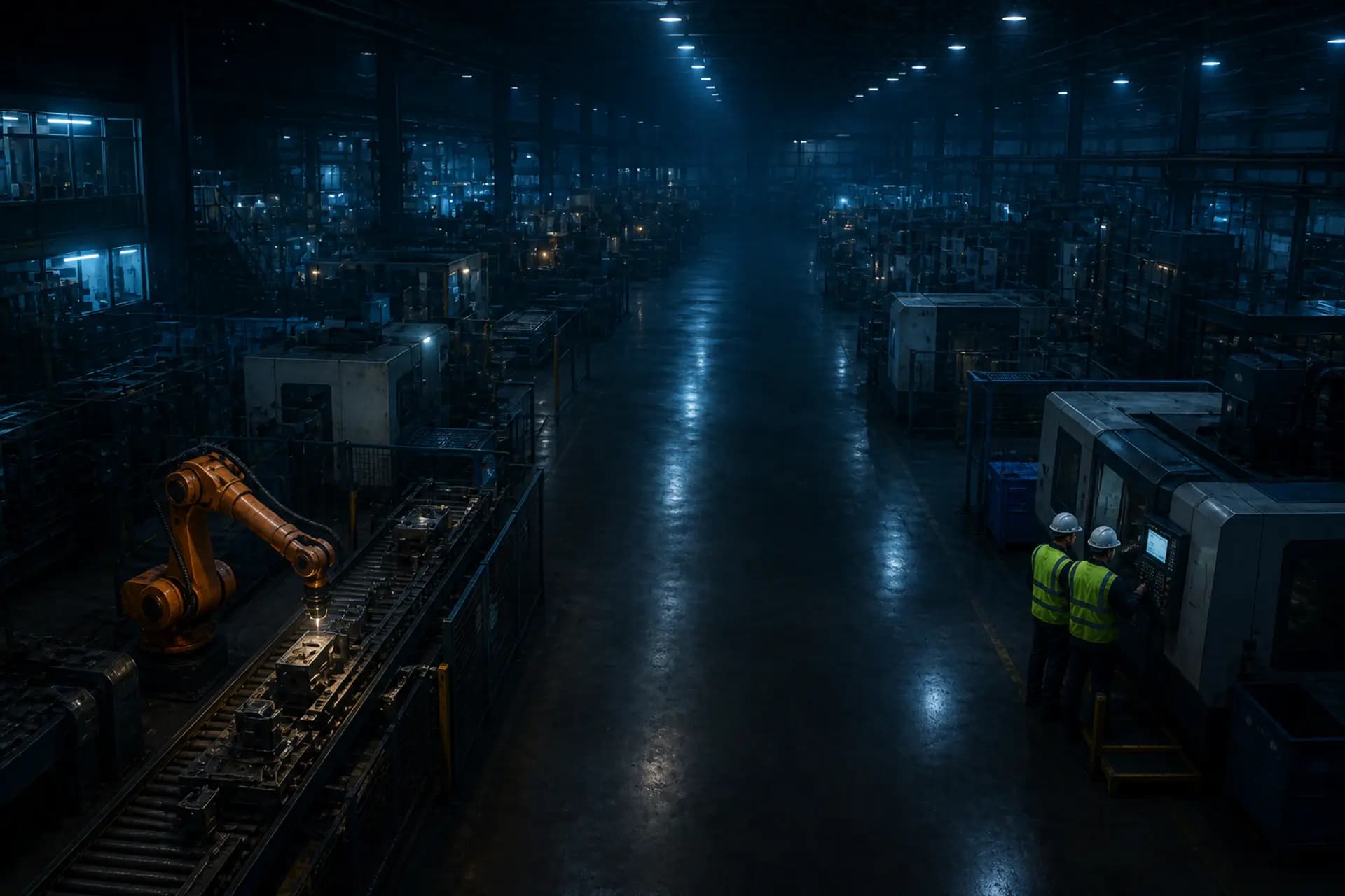 Manufacturing scene with live Camnitive detection overlays