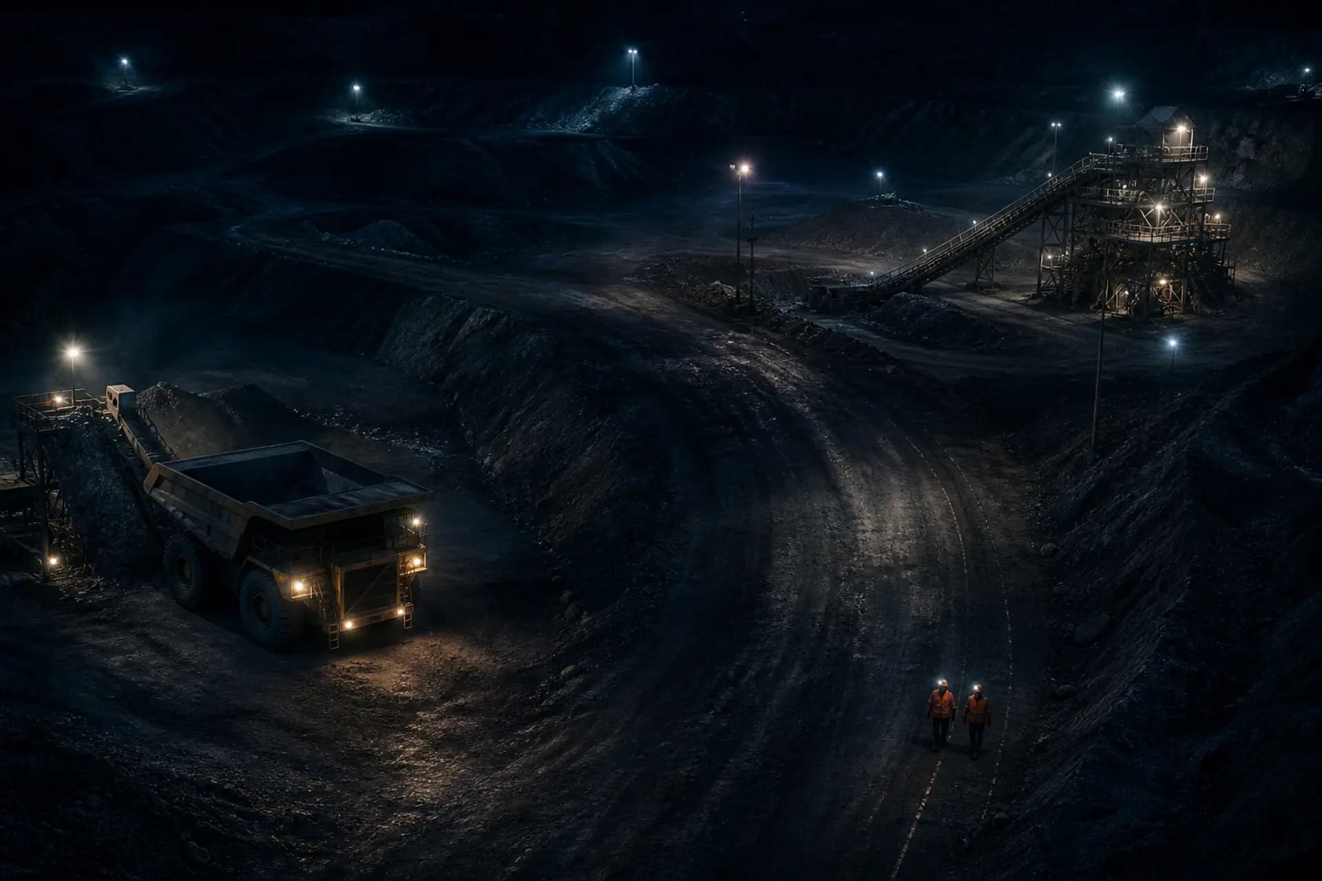 Mining scene with live Camnitive detection overlays