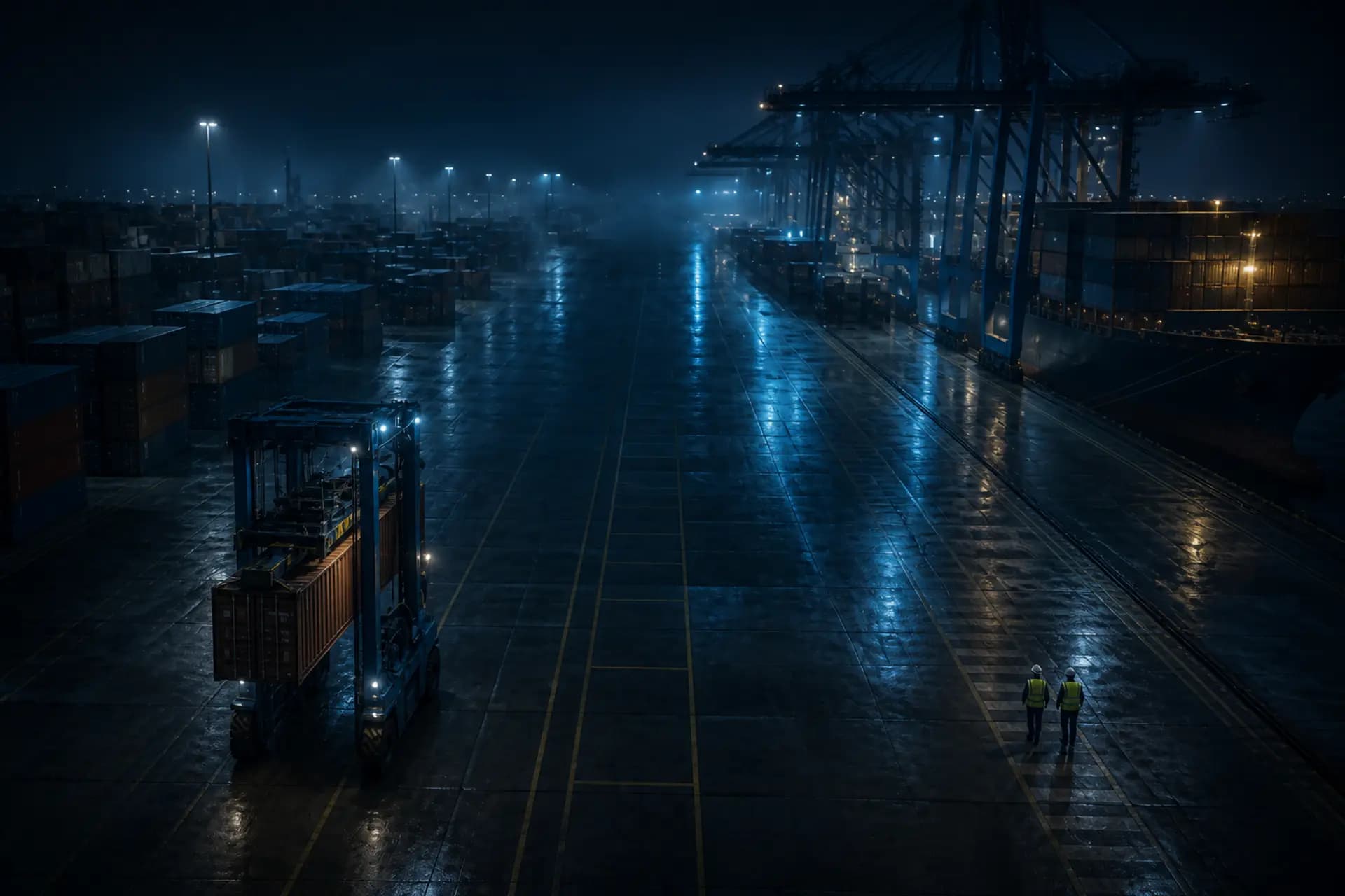 Ports scene with live Camnitive detection overlays