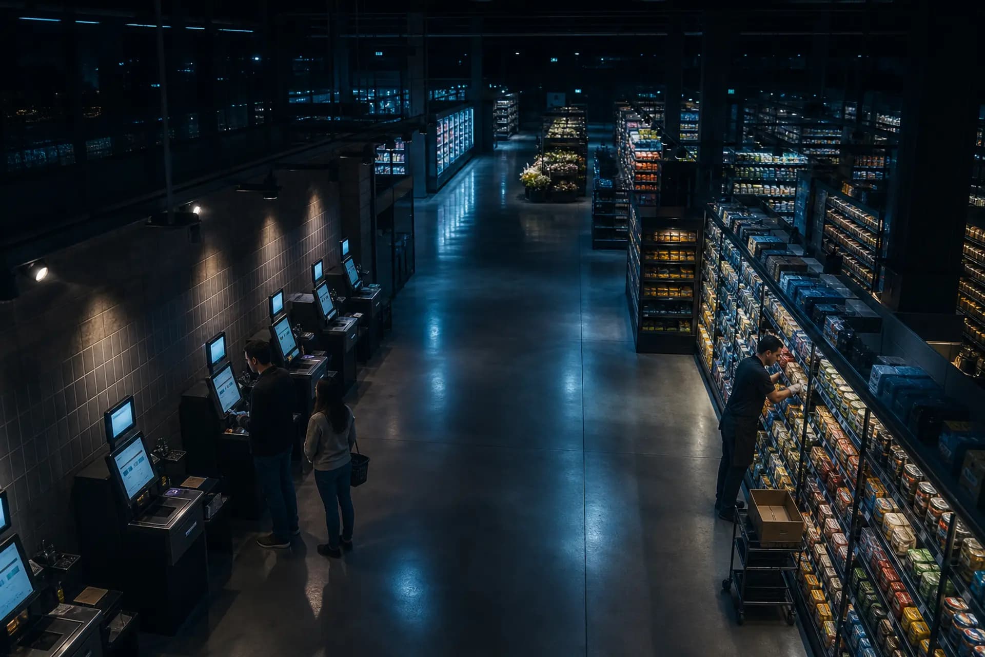 Retail scene with live Camnitive detection overlays